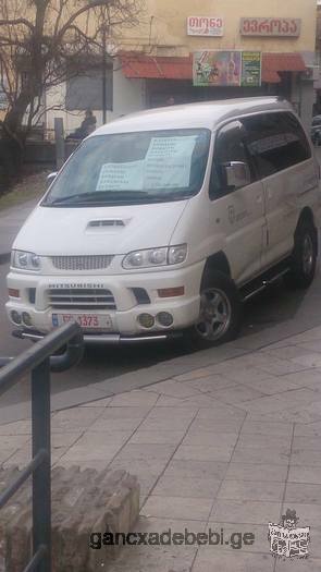 gTavazobT momsaxurebas maRali gamavlobis 7 adgiliani avtomobiliT - Mitsubishi Delica.4x4 dizeli.