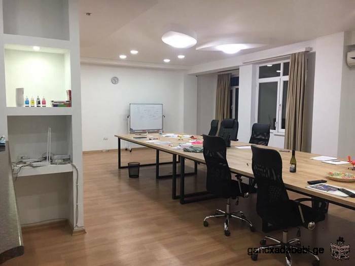 For rent place for office (105 m2) new repaired on saburtalo street .