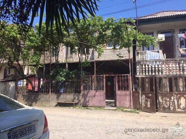 The two-storeyed house with the yard is leased