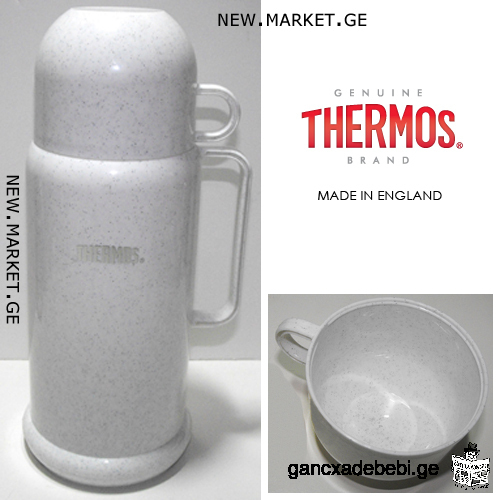 თერმოსი და ჭიქა THERMOS Genuine Brand, ინგლისური, ორიგინალი, კომპაქტური, სამგზავრო ლაშქრობის