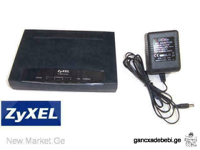 ADSL მოდემი ZyXEL P-660H ADSL2+ 4-პორტიანი როუტერი