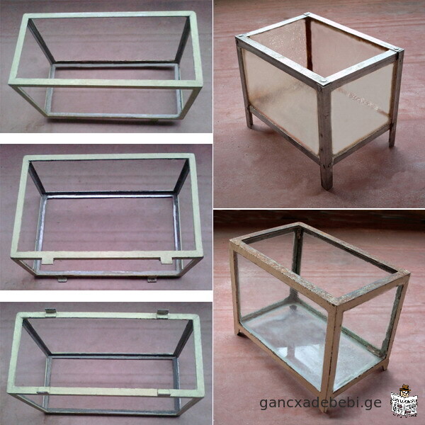 Aquarium terrarium aquariums frame metal steel iron rectangular. Made in USSR (Soviet Union / SU)