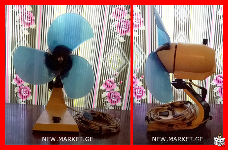 Vintage table fan Penguin Pingvin Orbita 3 Podkhalim swivel turnable ventilator USSR Soviet Union SU