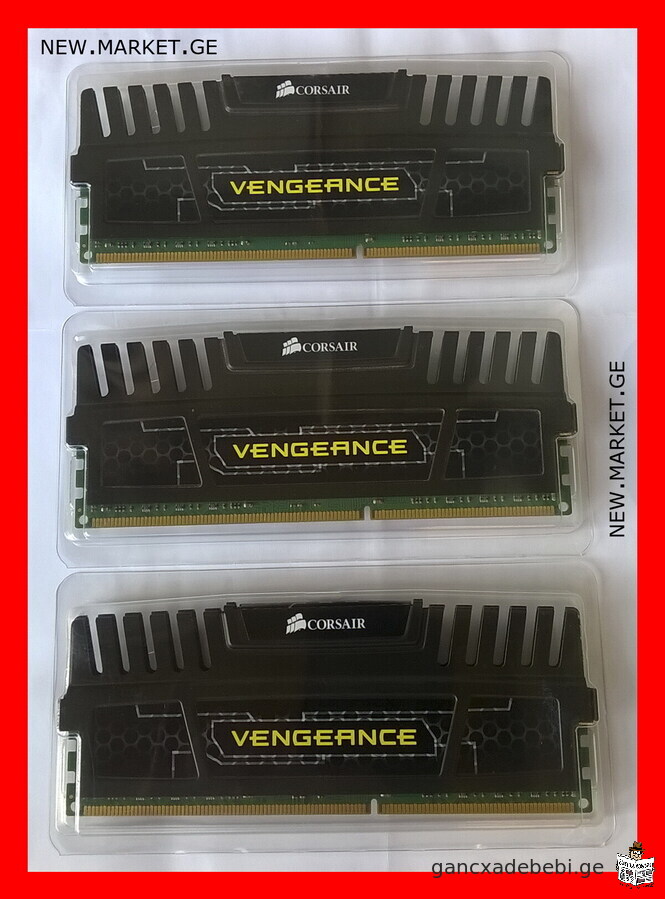 Corsair 6GB Kit (3x2GB) DDR3 1600MHz PC3-12800 personal desktop PC computer memory RAM Korsar Corsar