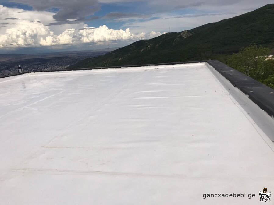 Roofing with PVC membrane