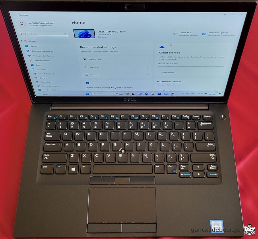 ნოუთბუქი Dell Latitude 7490 14" i5 8350U 16GB/512GB