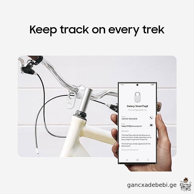 SAMSUNG Galaxy SmartTag2, Bluetooth trekeri, Smart Tag GPS Locator TvalTvalis mowyobiloba