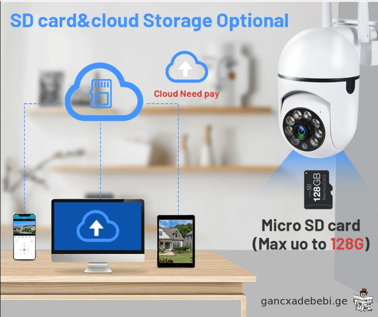 Wifi გარე სათვალთვალო UHD მოძრავი კამერა