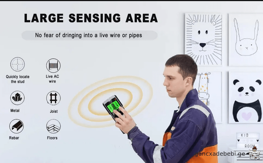 SH402 Wall Stud Finder sensori kedlis skaneri 5 in 1 LCD eleqtronuli deteqtori