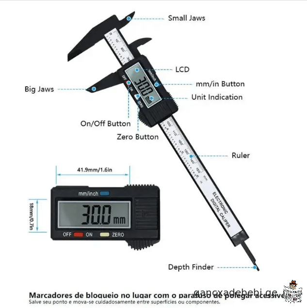 cifruli Stangel-cirkuli AIRAJ Vernier Caliper plastikuri