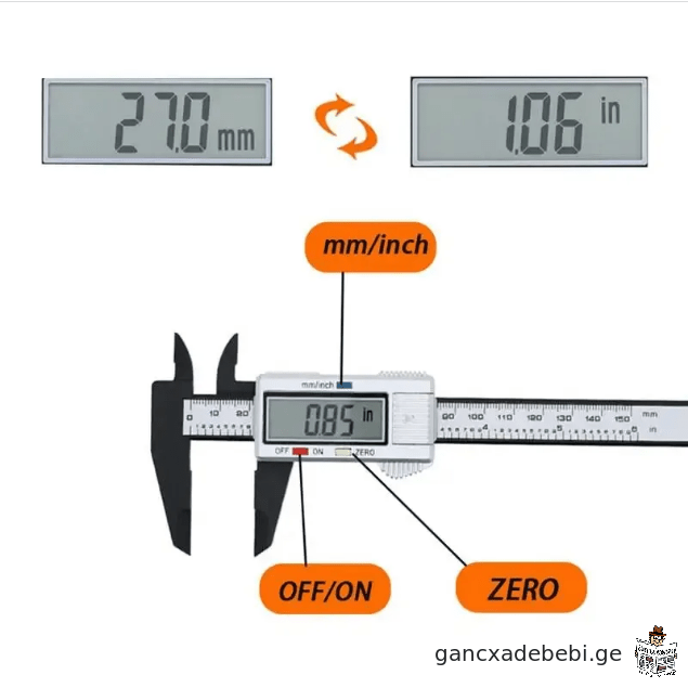 cifruli Stangel-cirkuli AIRAJ Vernier Caliper plastikuri