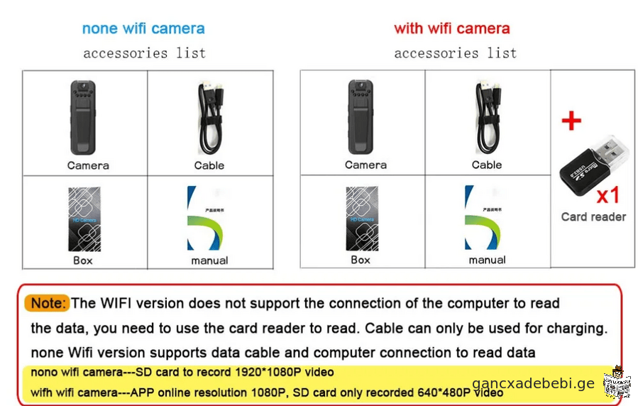 Wifi 1080P BodyCam infrawiTeli Ramis xedvis miniaturuli videokamera