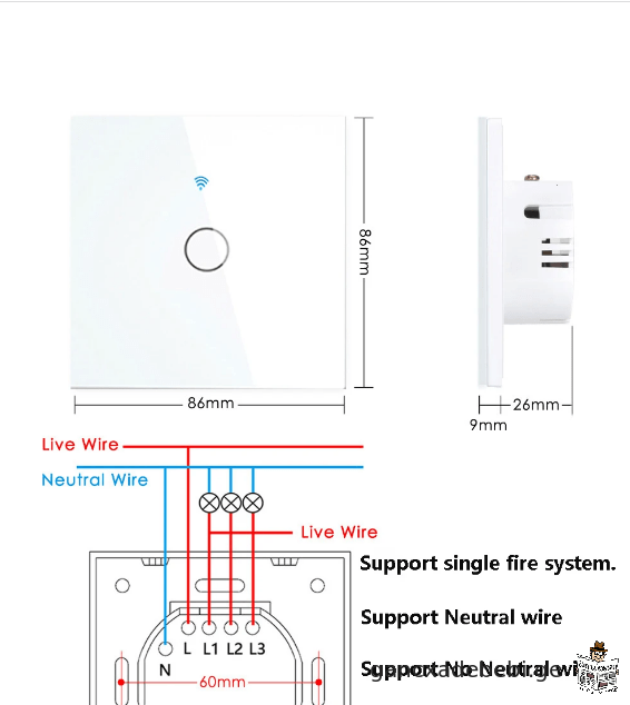 Tuya WIFI Wkviani saxlis sinaTlis gadamrTveli kedlis