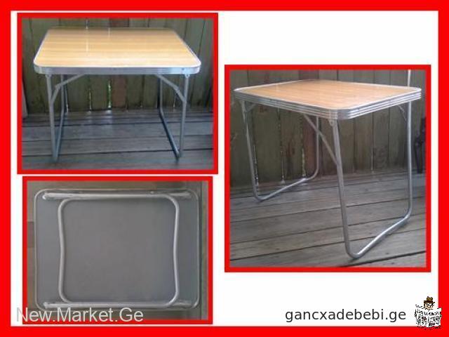 compact folding table aluminum table lightweight table kitchen table camping table picnic table USSR