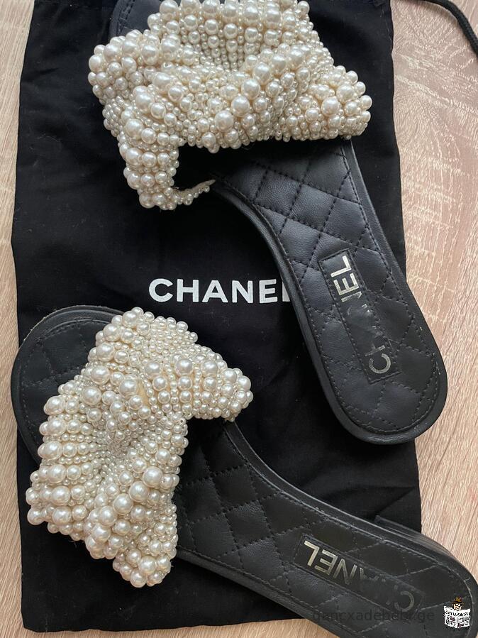 Босоножки шлепки женские Chanel