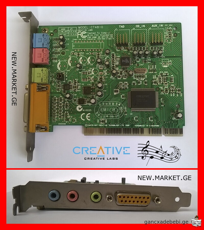 xmis baraTi Creative CT4810 PCI sound card audio board originali xmis karta kreativ audio karta