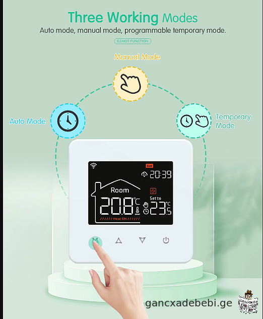 gazis qvabis Tuya Wkviani saxlis Termostati WiFi temperaturis distanciuri marTvis pulti Google Alexa