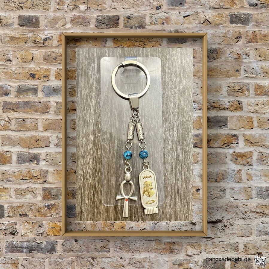 Ancient egyptian eye symbol key ring glass key chain student gift egyptian key chain protective key