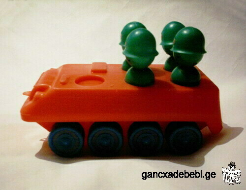 For sale plastic toy – Armored transporter BTR with soldiers / soldier