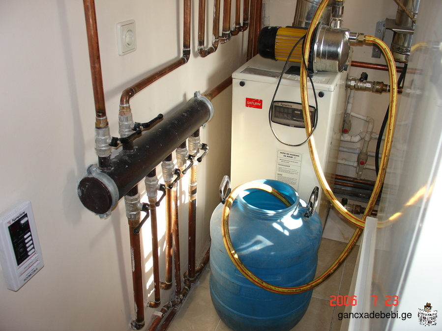 Installation of underfloor heating, heating, water supply, sewerage