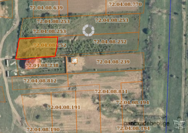 Land for sale in the village. In Jighaura (2 km from Saguramo).