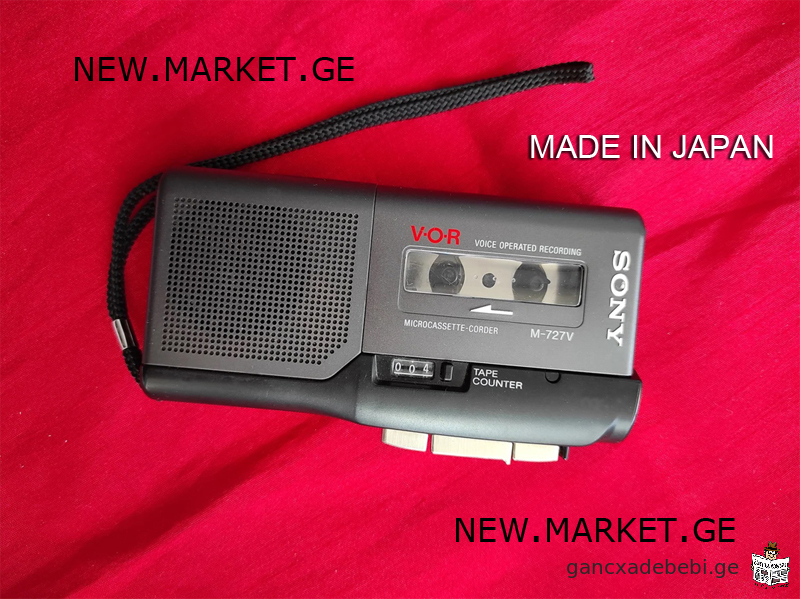Professional original vintage Voice Recorder Microcassette corder Sony M-727V dictaphone Japan