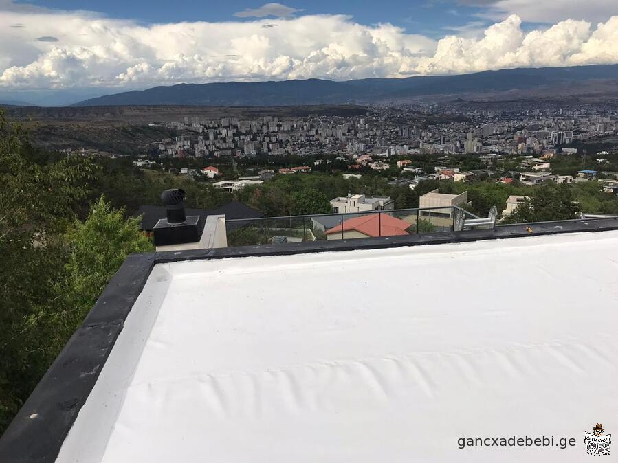 Roofing with PVC membrane
