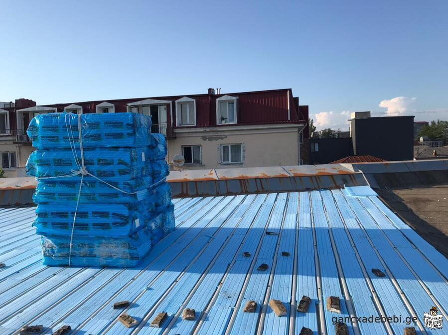 Roofing with PVC membrane