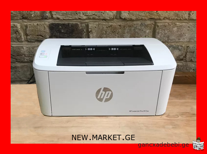 Wireless printer HP LaserJet Pro M15w Hewlett original cartridge HP 44A HP CF244A cable power USB