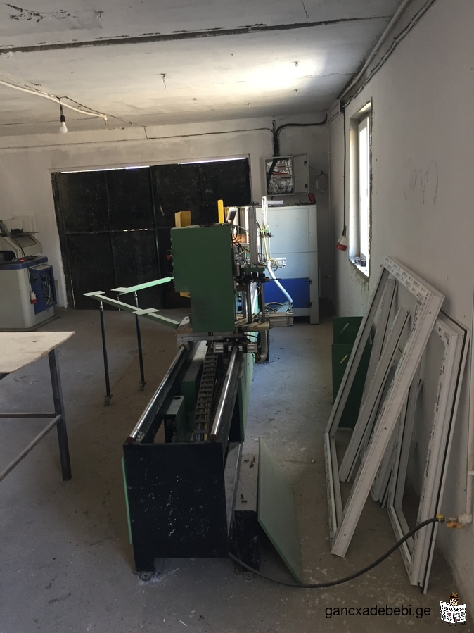 Workshop for the production of metal-plastic windows and doors for rent.