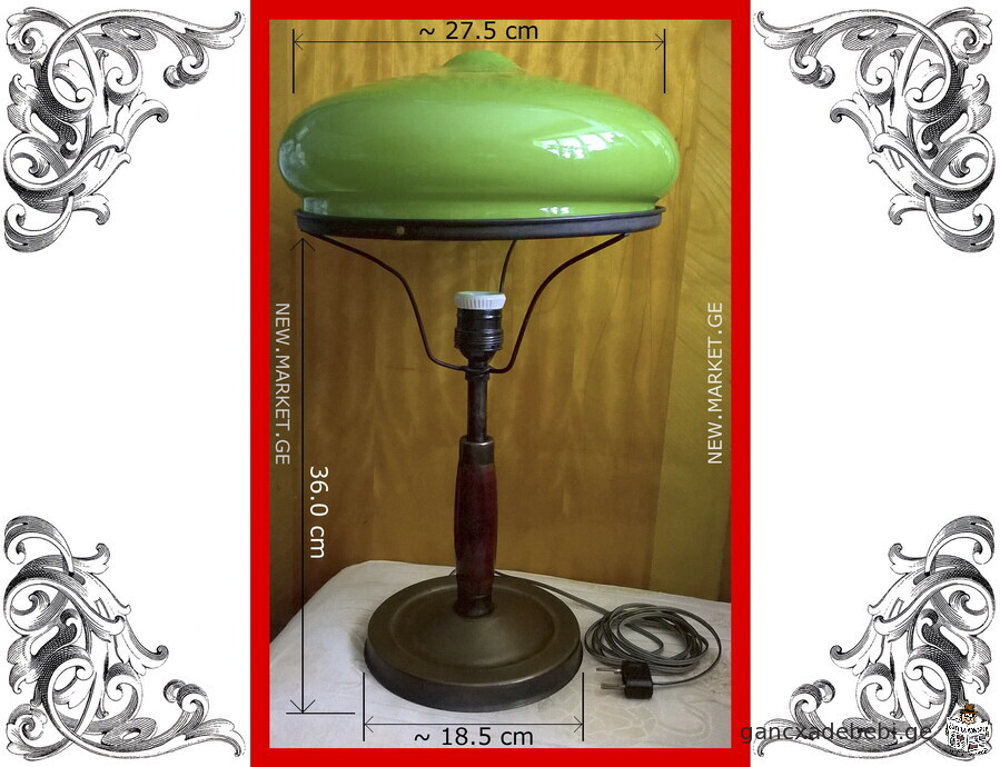 antique original table lamp Green Lamp vintage rare Lenin lamp Stalin nightlight USSR Soviet Union