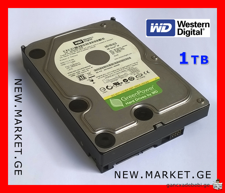 original Hard Disk Drive desktop 1 TB Winchester HDD 1000 GB WD Western Digital Caviar Green Power