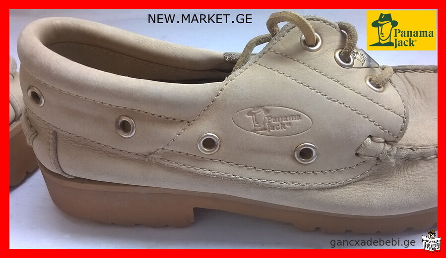 original Spanish Panama Jack natural leather shoes topsiders footwear Made in Spain