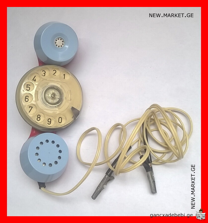 original phone telephone handset operator signalman fitter rotary dialer USSR Soviet Union / SU