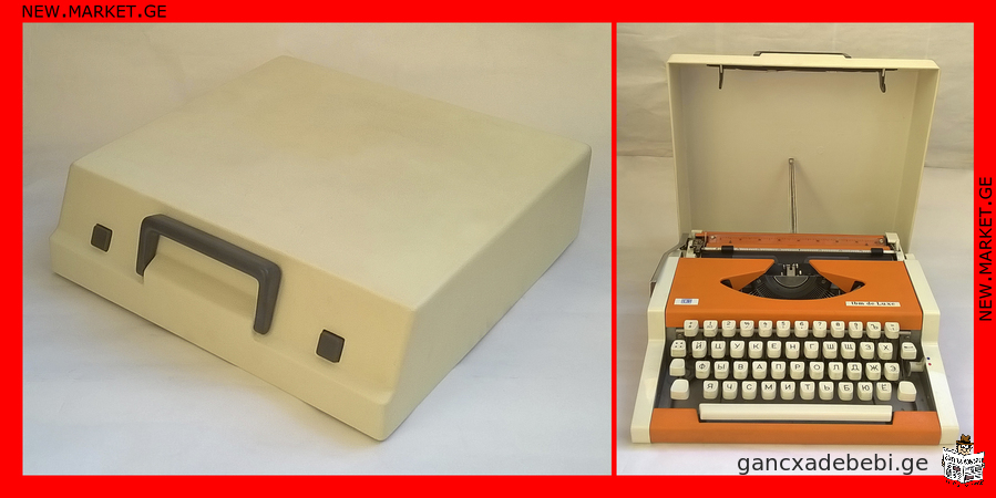typewriter UNIS model tbm de Luxe Yugoslavia Belgrade YU typing machine russian language cyrillic