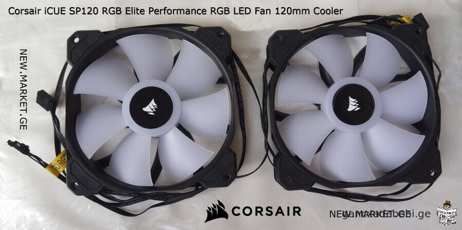 ახალი ორიგინალი Corsair SP120 RGB Elite Case Fan კომპიუტერის ქეისის ქულერი 120 mm Cooler PC Case