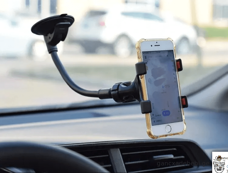 მანქანის მობილური ტელეფონის სადგამი საქარე მინის 360 გრადუსით