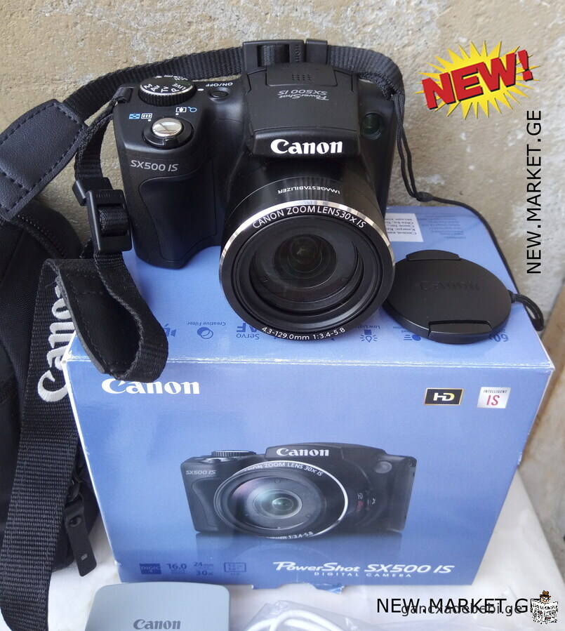 ორიგინალი კომპაქტური ციფრული ფოტოკამერა Canon PowerShot SX500 IS Digital Camera 30x zoom Japan