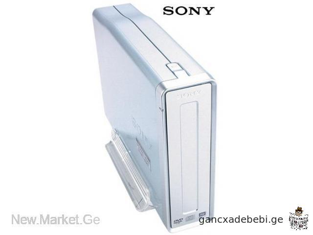 ორიგინალი Sony ფირმის პროფესიონალური პორტატული CD - DVD RW ჩამწერი რევრაიტერი, გარე, იუესბი / USB