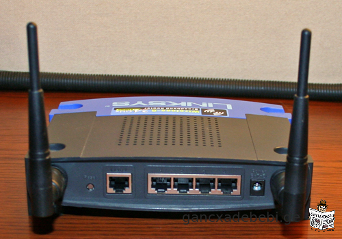 ორ–ანტენიანი Wi-Fi როუტერი Cisco Linksys WRT54G