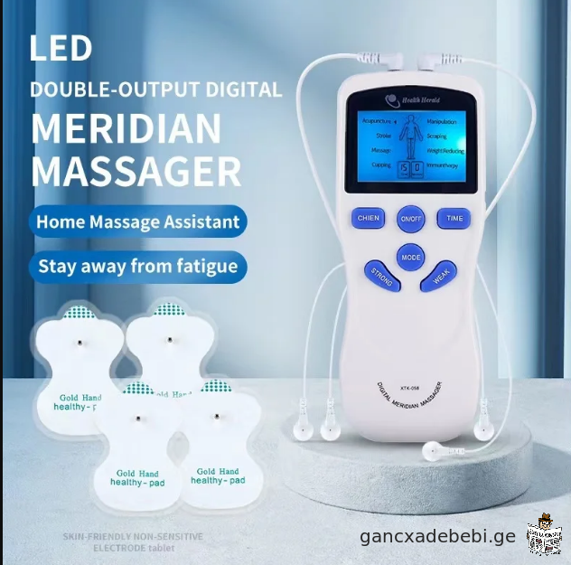 სხეულის კუნთების მასაჟორი EMS ორარხიანი Tens Machine 8 რეჟიმი EMS ორარხიანი მასაჟორი Tens Machine ს