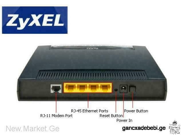 ADSL მოდემი ZyXEL P-660H ADSL2+ 4-პორტიანი როუტერი