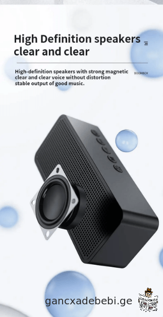 G50 უსადენო Bluetooth დინამიკი FM რადიოთი, ტემპერატურის საზომით, სდ ბარათის მხარდაჭერით.
