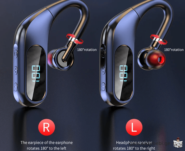 KJ10 Bluetooth ყურსასმენები ციფრული ეკრანით HD ხმის ხარისხის