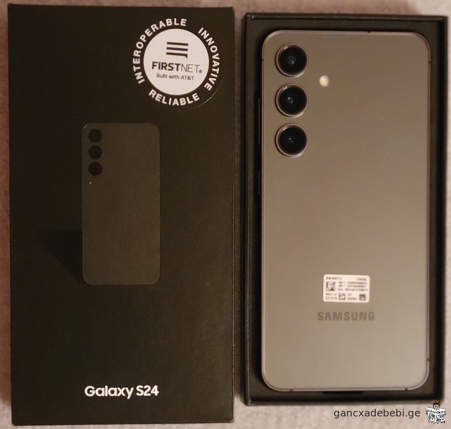 Samsung Galaxy S24 5G 8GB/128GB (USA), შავი, ახალი, ყუთით სასაჩუქრედ