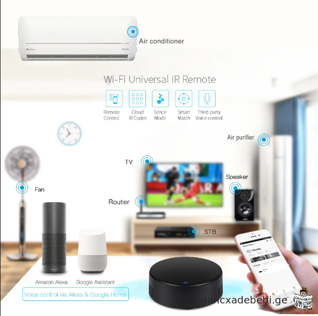 Smart Wifi IR უნივერსალური დისტანციური მართვის პულტი Tuya-ით და Smart Life