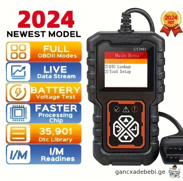 2024 OBDII skaneri manqanis diagnostikuri xelsawyo 3001 OBD2