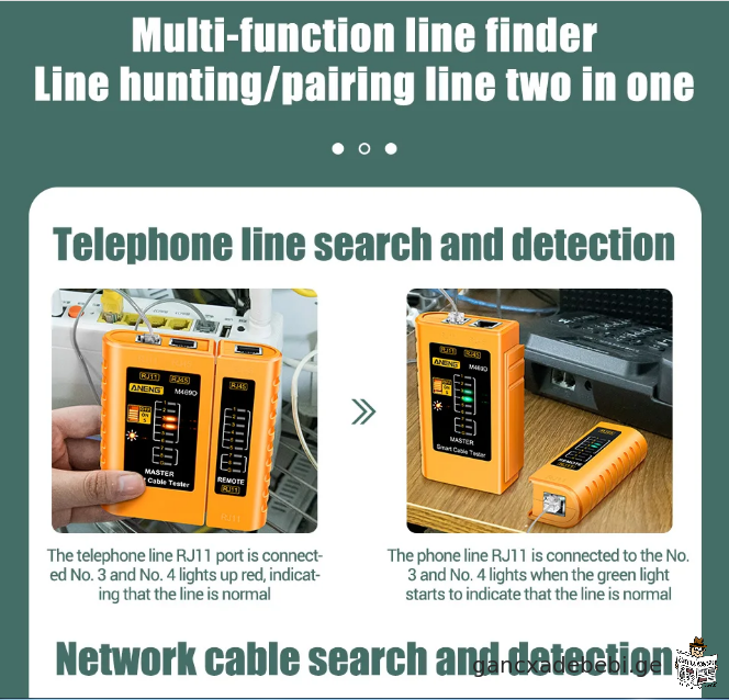 ANENG M469D sakabelo qselis testeri RJ45 RJ11 RJ12 CAT5 UTP LAN kabelis