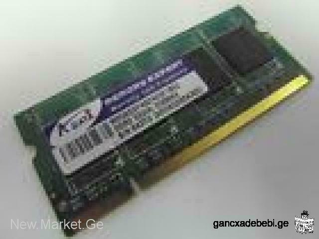 DDR2 leptopis mexsiereba noutbukis / laptop memory DDR2 RAM for notebook