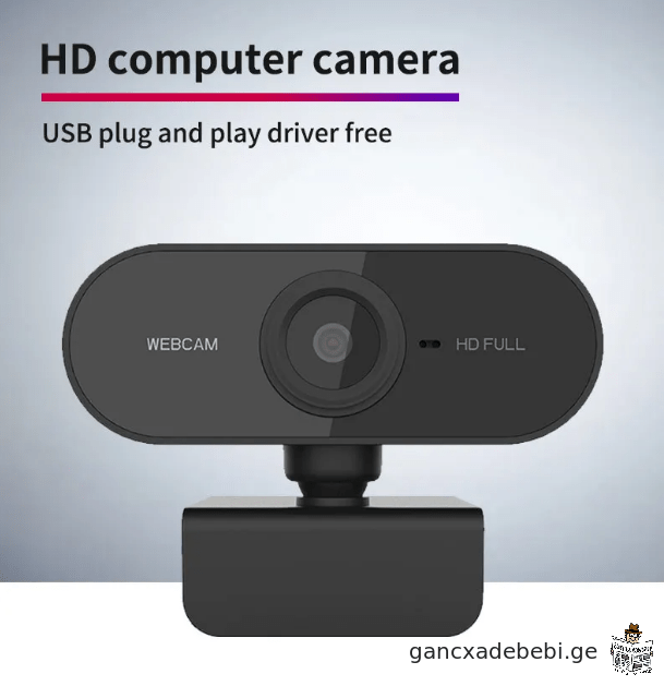 kompiuteris kamera P HD USB mikrofoniT garCevadobiT 1920x1080
